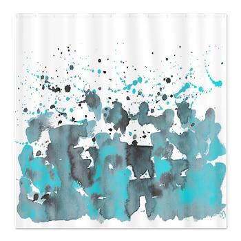 turquoise_burst_shower_curtain
