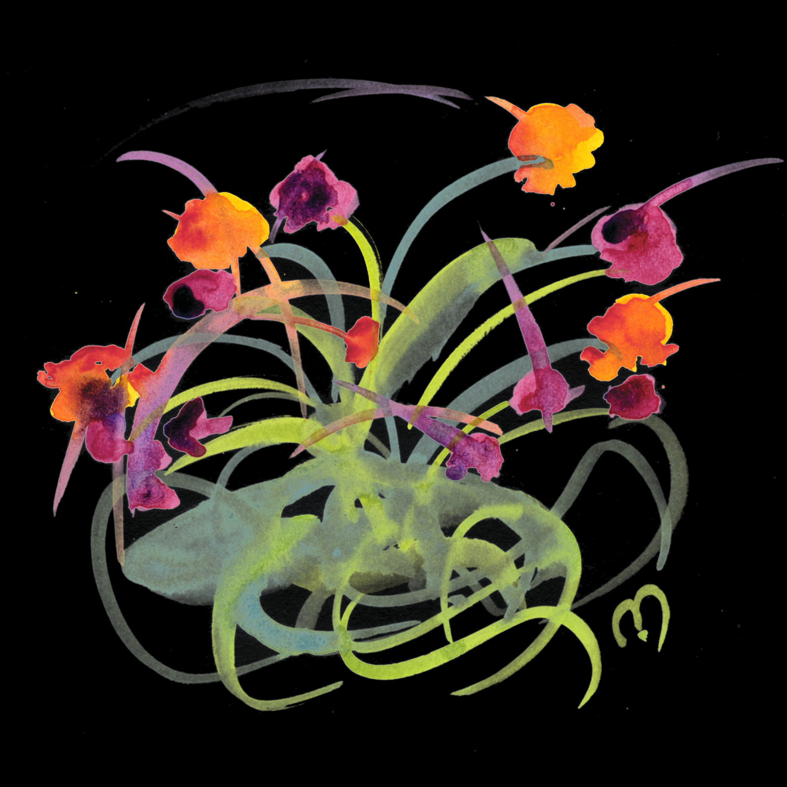 atom flower#24 on black©marina kanavaki