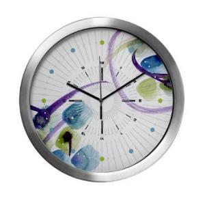 Atom Flowers #31 Modern Wall Clock
