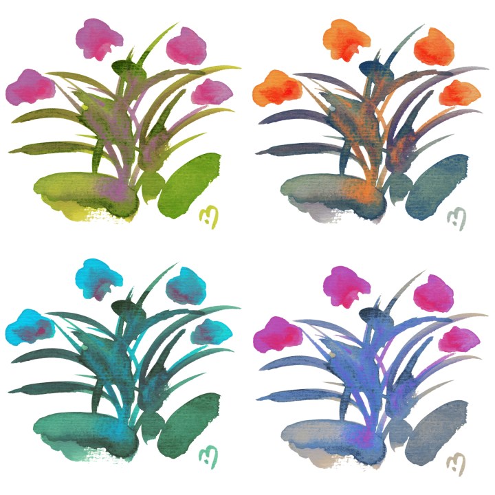 Atom Flowers #34 in 4 colors