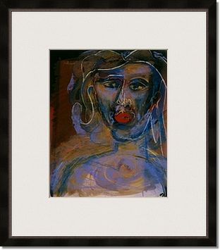 female portrait framed