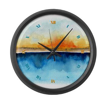 orange_rays_permeate_large_wall_clock